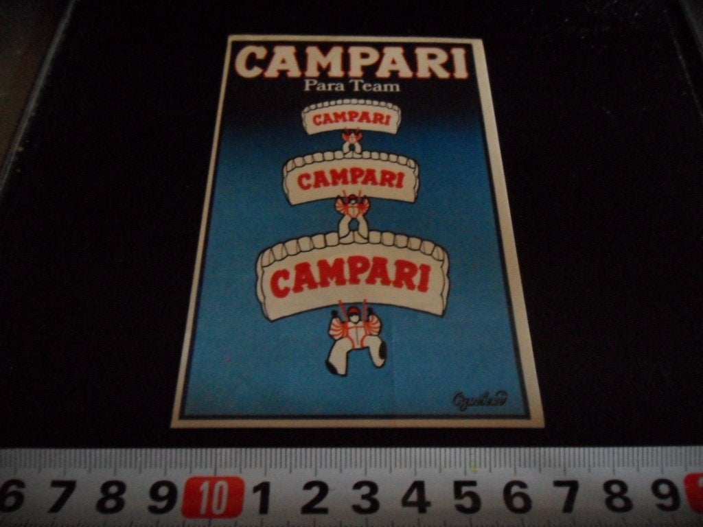 sticker CAMPARI Para Team, Verzamelen, Ophalen, Zo goed als nieuw