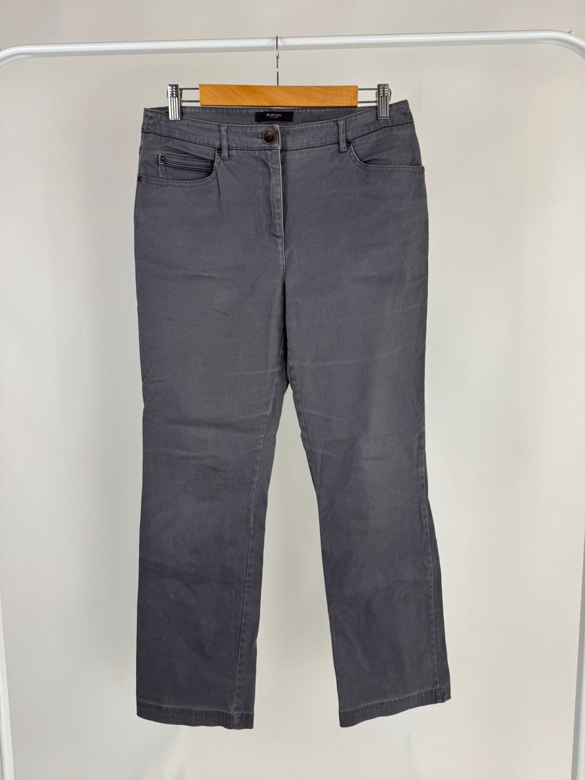 Burton of London damesbroek grijs – maat 42 – stretch, Kleding | Dames, Ophalen of Verzenden, Zo goed als nieuw, Grijs, W33 - W36 (confectie 42/44)