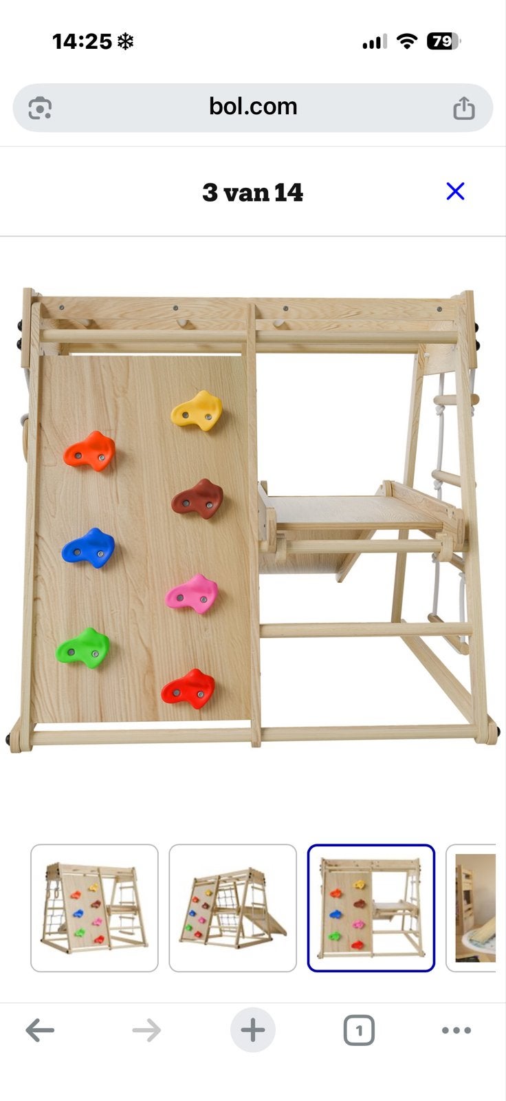 Juskys Klimrek met Glijbaan en Klimwand voor Kinderen, Kinderen en Baby's, Ophalen, Nieuw, Glijbaan
