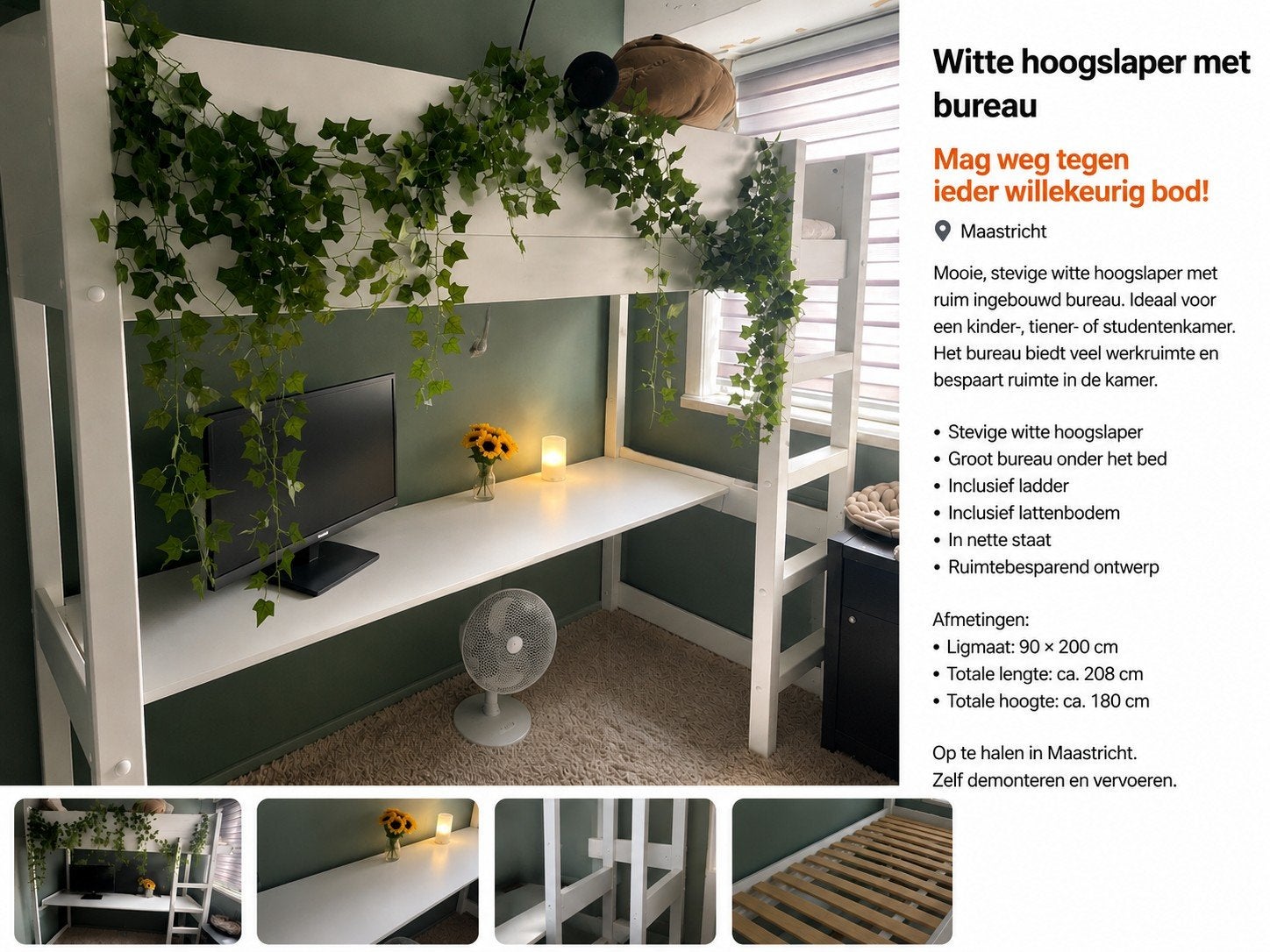 Hoogslaper zgan, Ophalen of Verzenden, Zo goed als nieuw, Hoogslaper