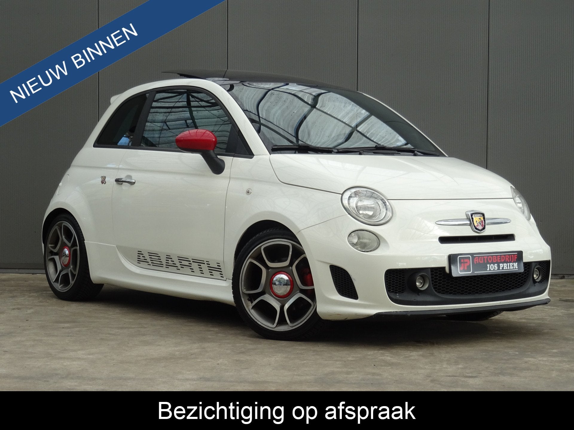 Fiat 500 1.4-16V Abarth * 135 PK * SCHAALSTOELEN !, Auto's, Voorwielaandrijving, Gebruikt, 4 cilinders, Wit