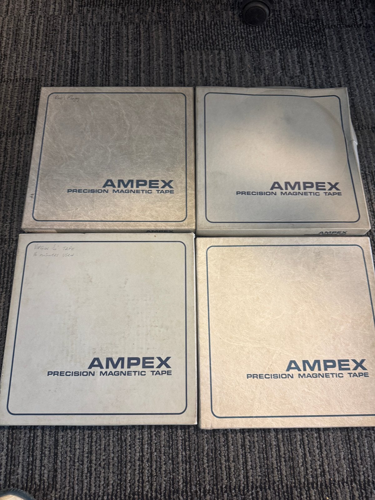 4 x AMPEX 456 studio master tapes reels ( ex ub40 abattoir), Ophalen of Verzenden