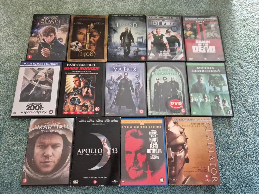 14 films op DVD's, Matrix, 2001 a space Odyssey en meer, Ophalen of Verzenden, Zo goed als nieuw