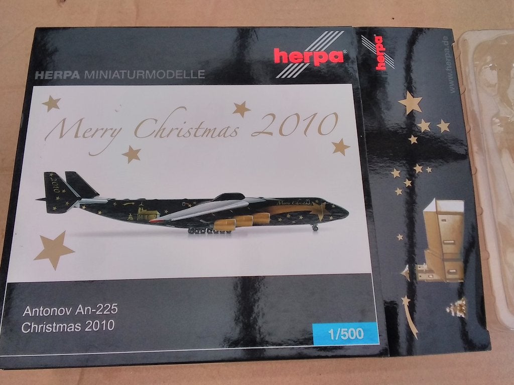 Herpa Antonov An-225 Mriya Christmas 2010 Schaalmodel, Ophalen of Verzenden, Zo goed als nieuw, Schaalmodel