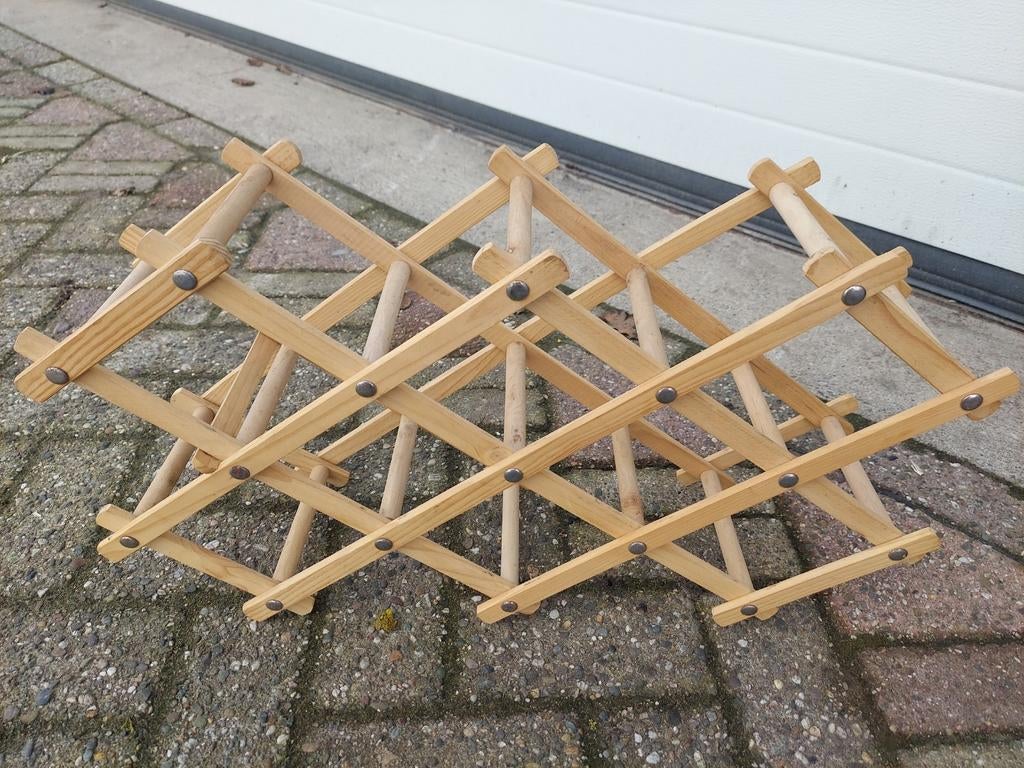 Schaar wijnrekje retro wijnrek, Ophalen of Verzenden, Zo goed als nieuw, Hout, Minder dan 50 cm