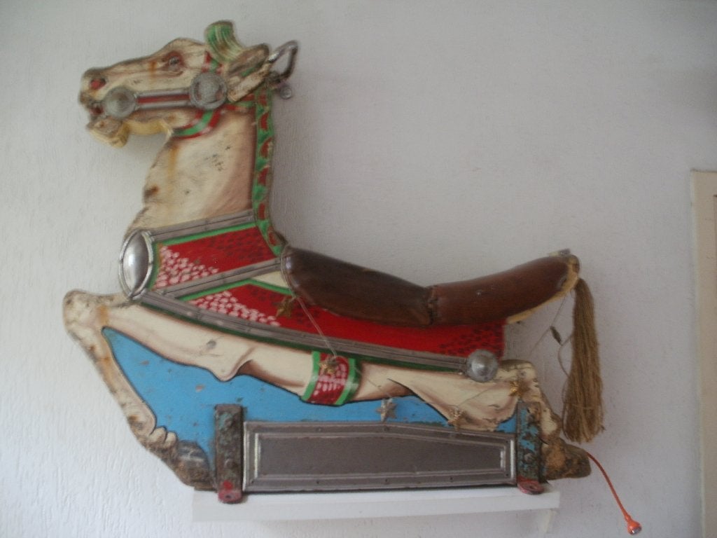Paard carrousel (hout) 1930 uit Engeland, Ophalen