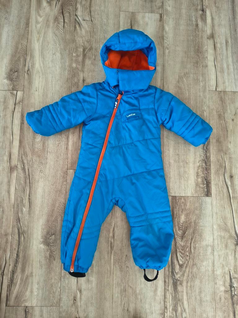 Prachtig compleet blauw skipak met capuchon, Wed'ze, maat 86, Kinderen en Baby's, Babykleding | Maat 86, Zo goed als nieuw, Jongetje of Meisje
