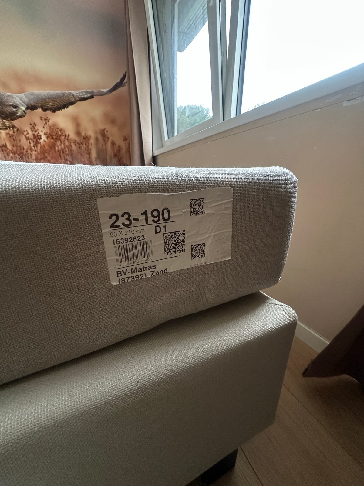 Wehkamp bed 90x210 cm, 2 onderstellen en matrassen, Ophalen, Gebruikt, 90 cm, Tweepersoons