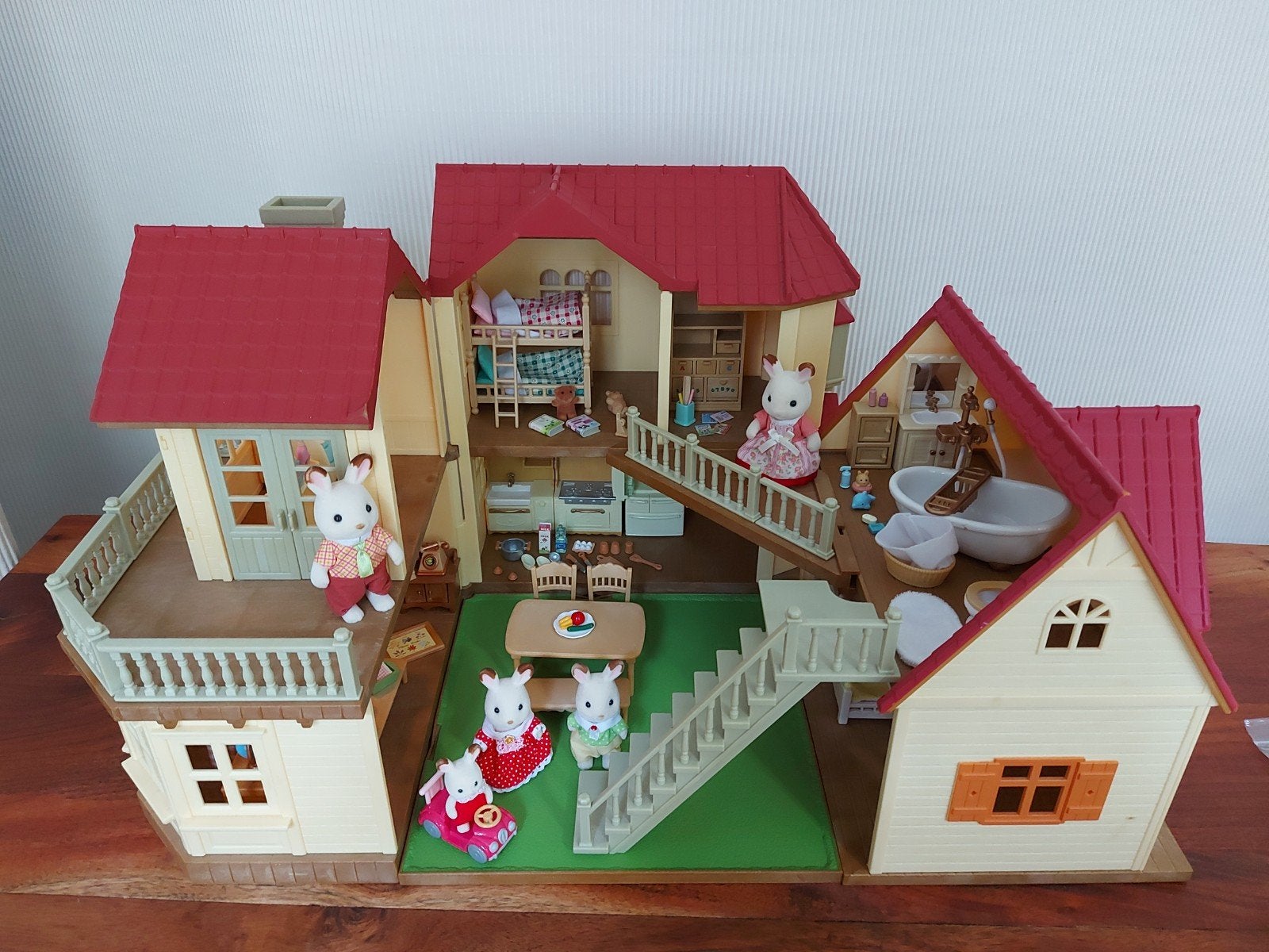 14.Sylvanian Families Groot Huis met Licht en Meubels, Ophalen of Verzenden