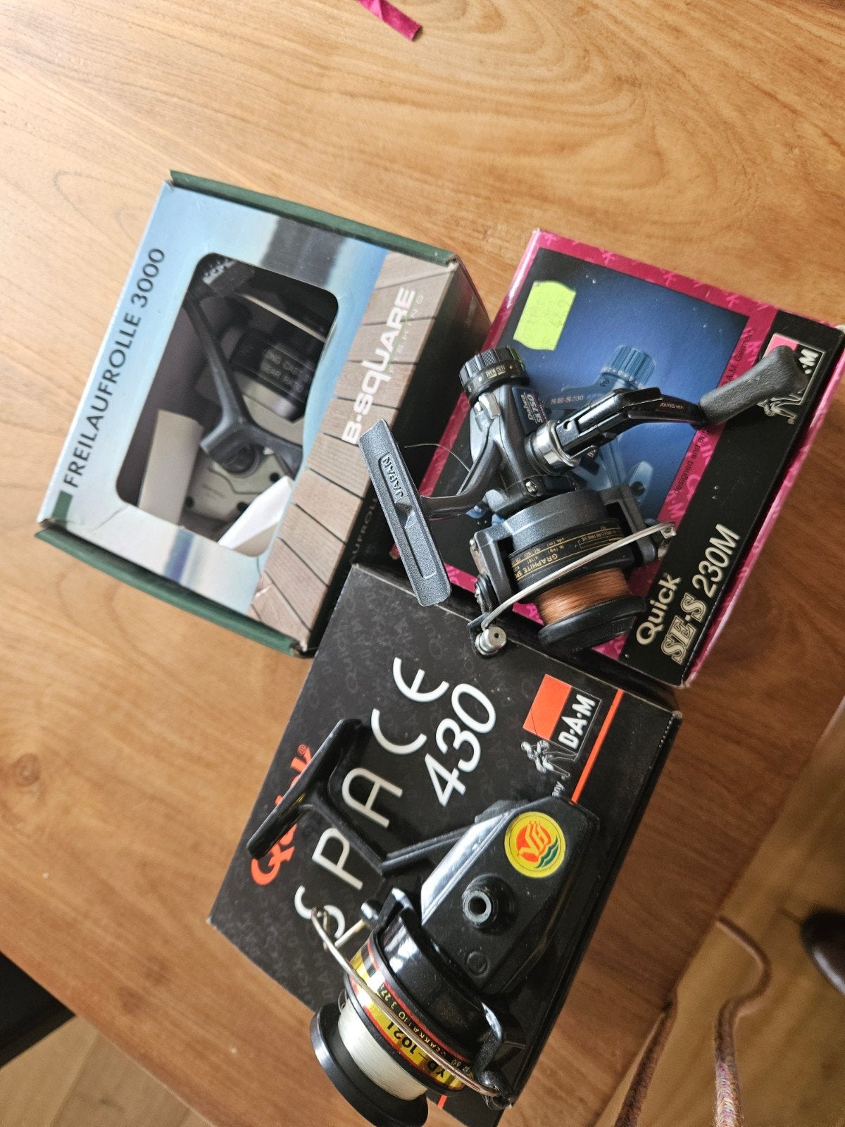 Set van 3 Vismolens: B-Square, DAM Quick SES & Quick Space, Ophalen of Verzenden, Gebruikt, Molen
