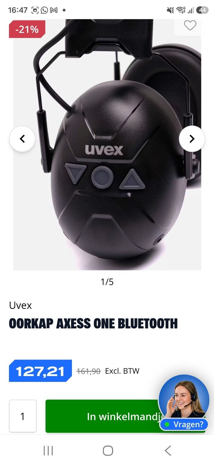 Uvex Oorkap axess One Bluetooth nieuw maar uit retour, Ophalen of Verzenden, Bluetooth, Nieuw