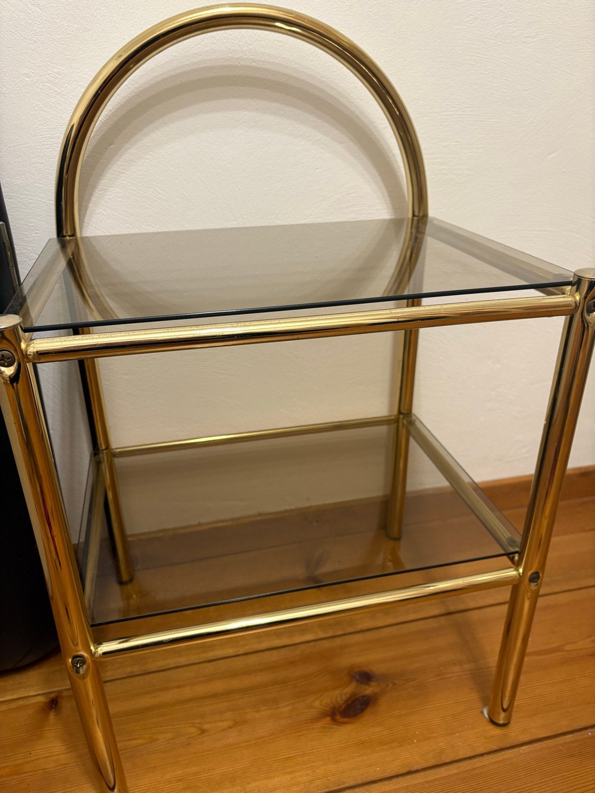Vintage gouden Hollywood Regency bijzettafel, Ophalen of Verzenden