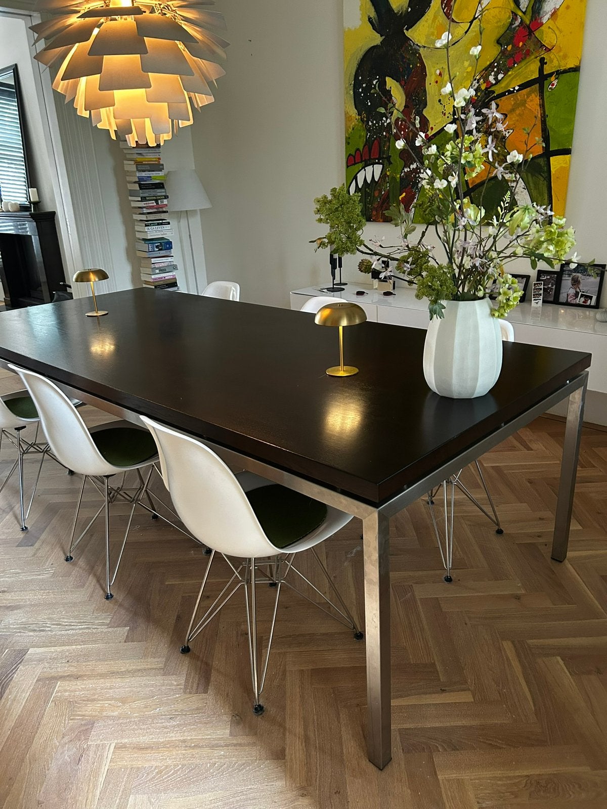 Weggeefprijs! Design Eettafel Bert Plantagie 250 x 110, Ophalen, Gebruikt, 100 tot 150 cm, 200 cm of meer