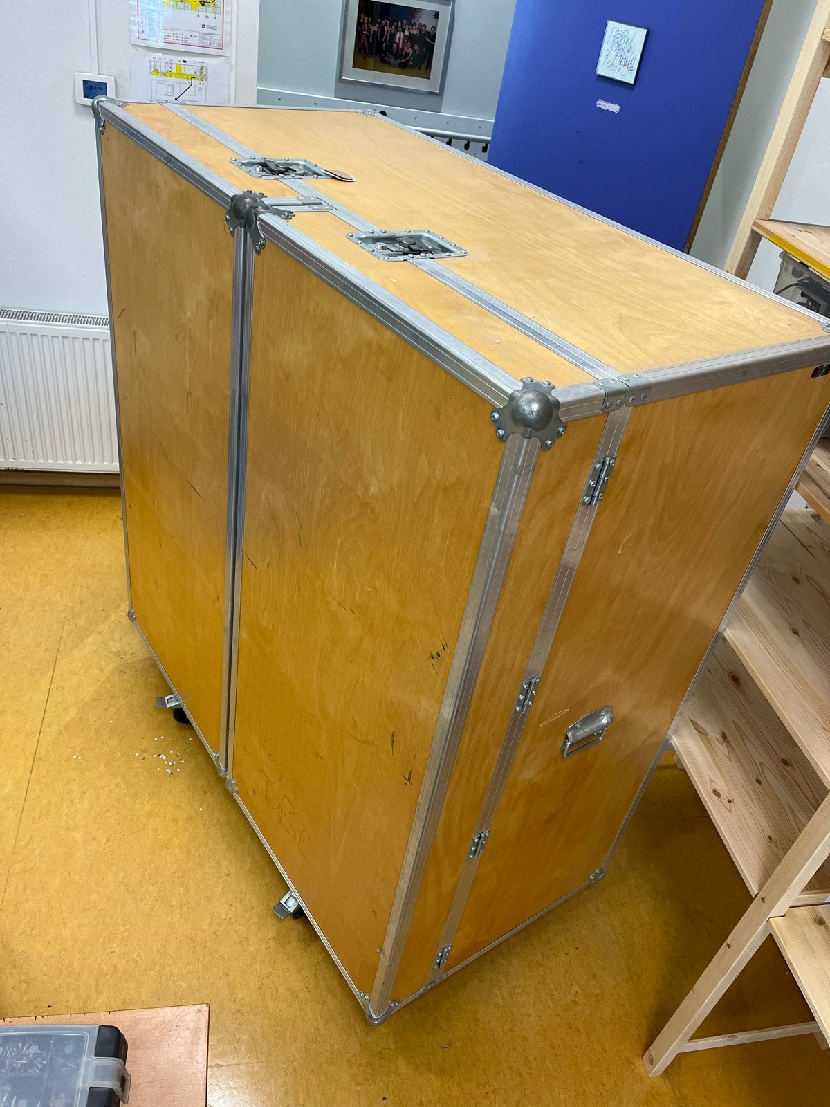 Verrijdbare flightcase met opbergruimte, Ophalen, Gebruikt