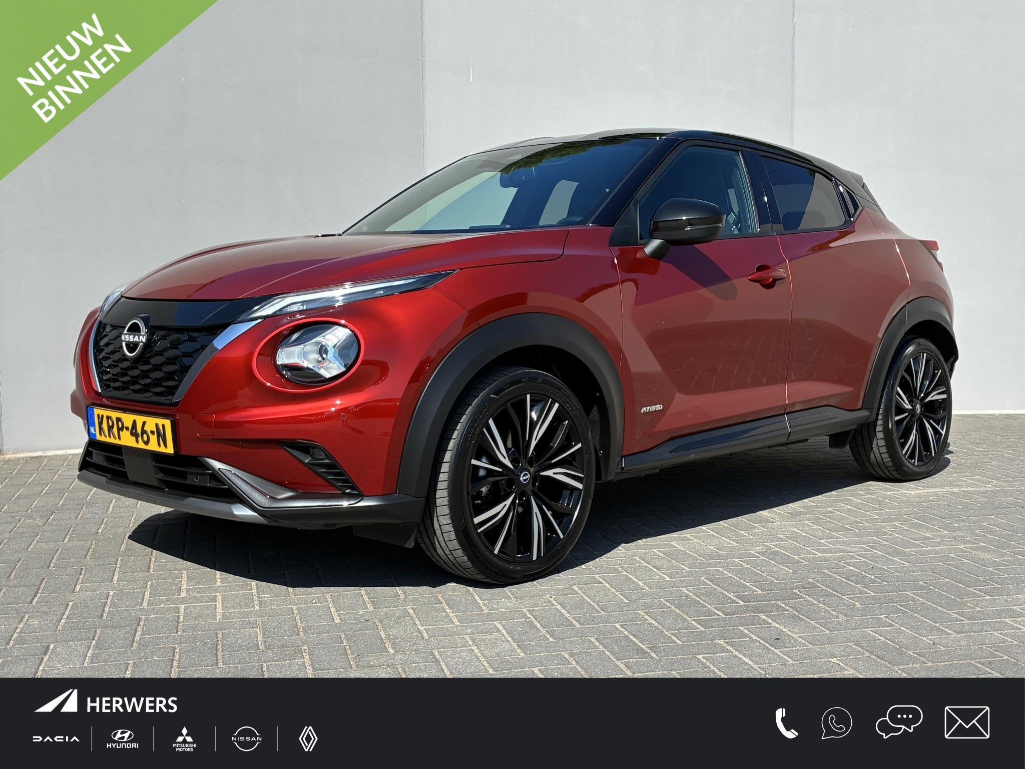 Nissan Juke 1.6 Hybrid N-Design / Cold Pack / Achteruitrijca, Gebruikt, Hybride Elektrisch/Benzine, SUV of Terreinwagen, 500 kg