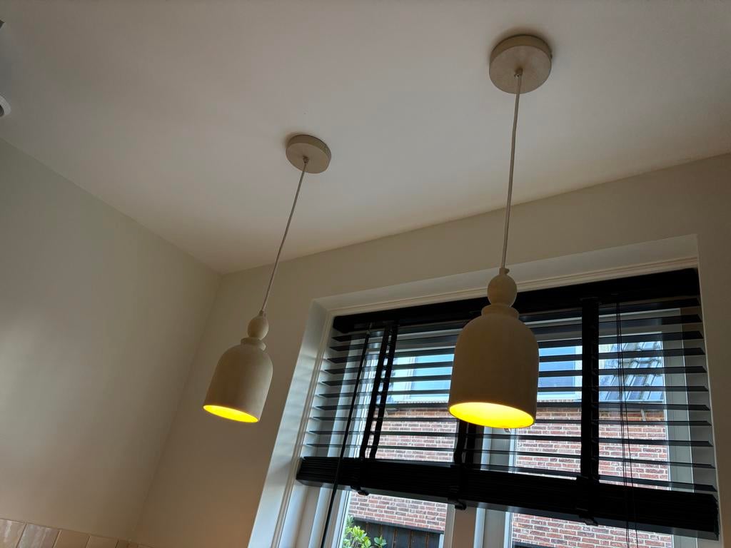 2x Hanglampen - Zo goed als nieuw, Huis en Inrichting, Ophalen of Verzenden, Zo goed als nieuw, Overige materialen, 75 cm of meer