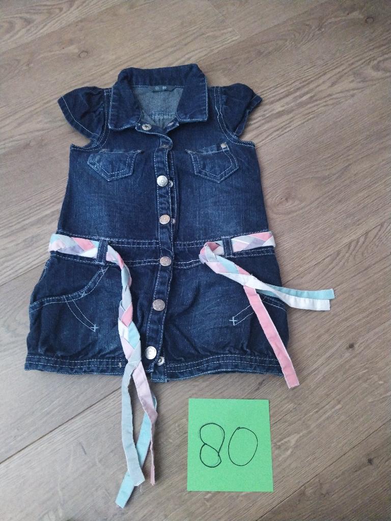 Leuk spijkerjurkje / jurk - maat 80, Kinderen en Baby's, Babykleding | Maat 80, Ophalen of Verzenden, Gebruikt, Meisje, Jurkje of Rokje
