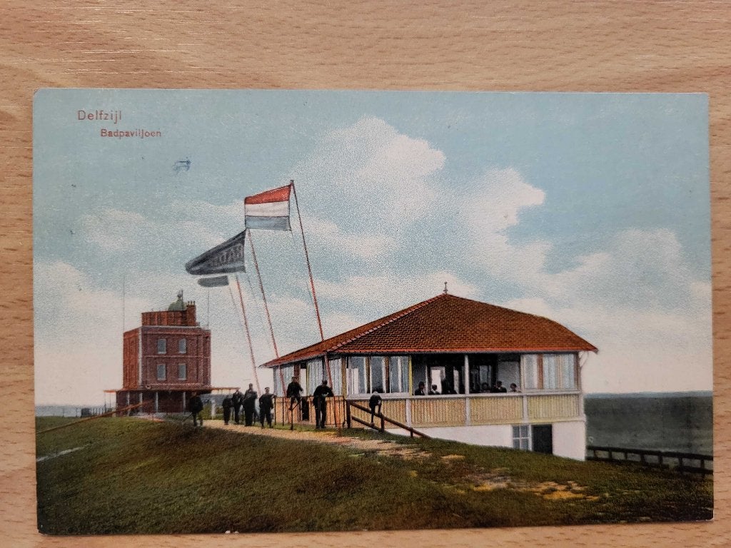 ansicht DELFZIJL badpaviljoen, Ophalen of Verzenden, Voor 1920, Groningen