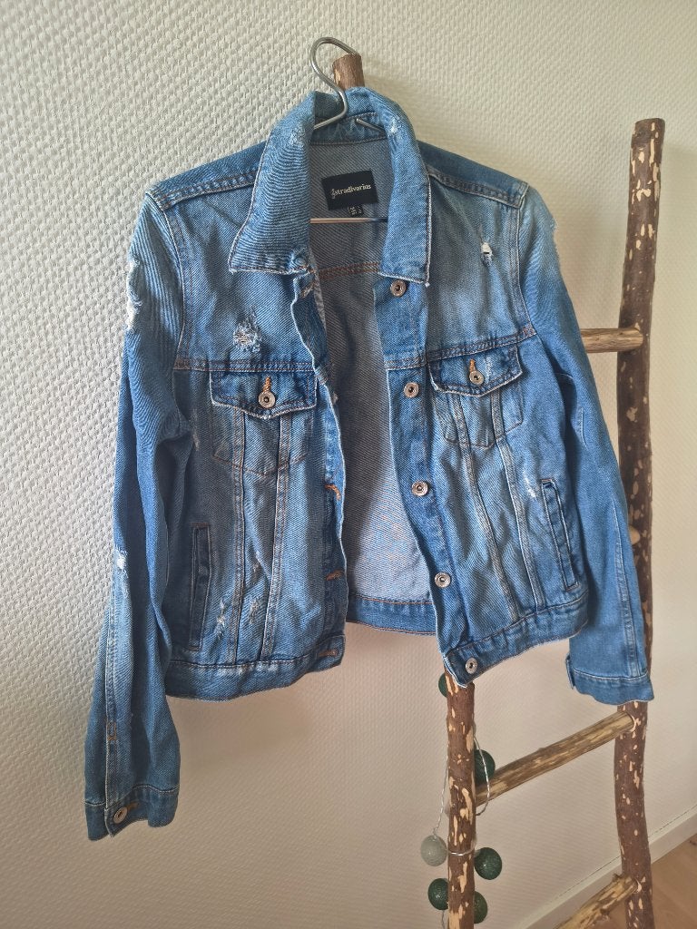 Spijkerjas/jack maat L, Blauw, Maat 42/44 (L), Ophalen of Verzenden, Zo goed als nieuw