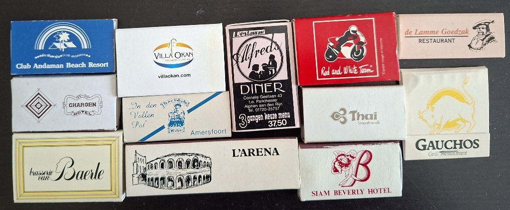 12 Vintage Lucifersdoosjes voor Verzamelaars., Ophalen of Verzenden, Gebruikt, Luciferdoosjes of -merken
