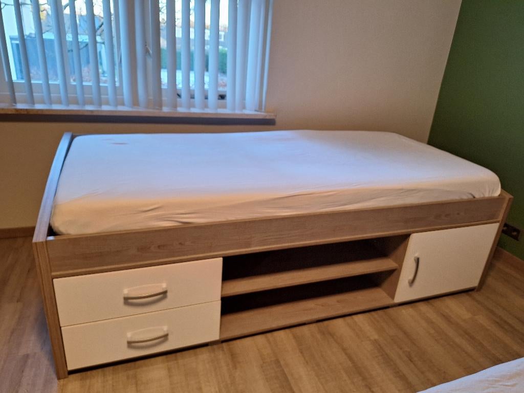 Bed Yannick, Huis en Inrichting, Slaapkamer | Bedden, Ophalen, Gebruikt, 90 cm, Eenpersoons