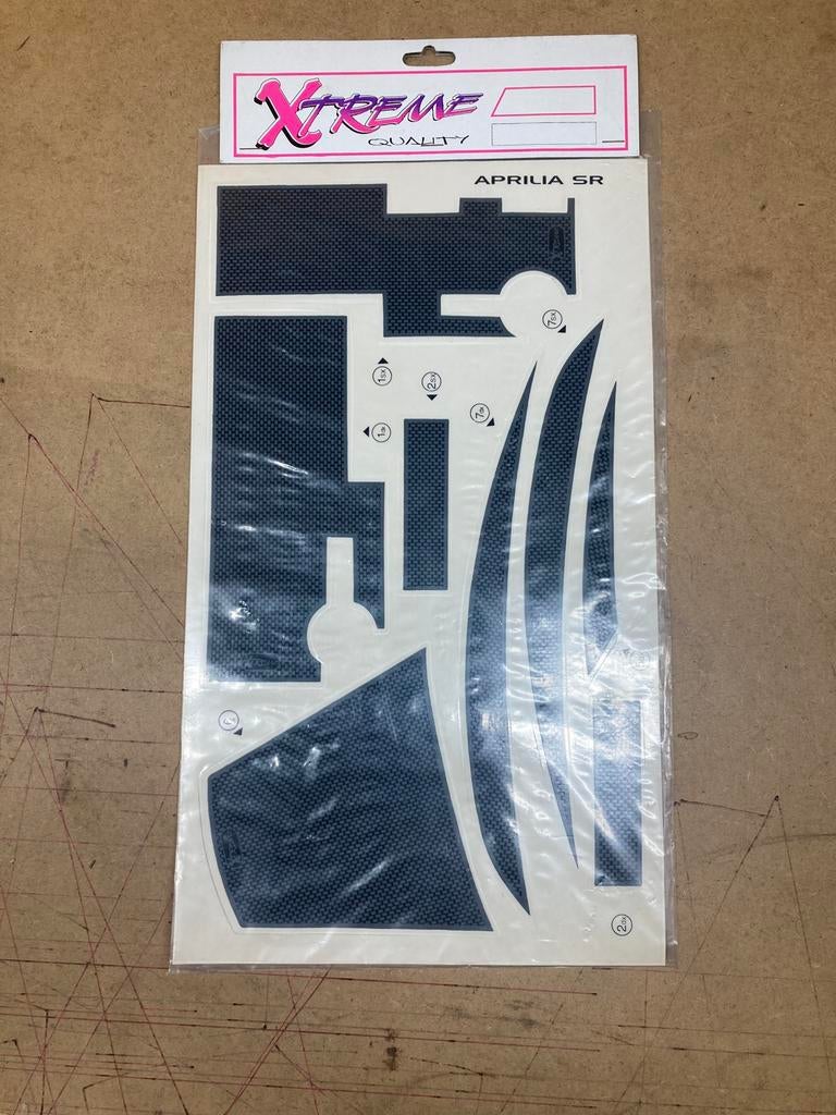 Nieuw (NOS) Stickerset CARBON tbv APRILLIA SR scooter, Ophalen of Verzenden, Nieuw, Aprilia