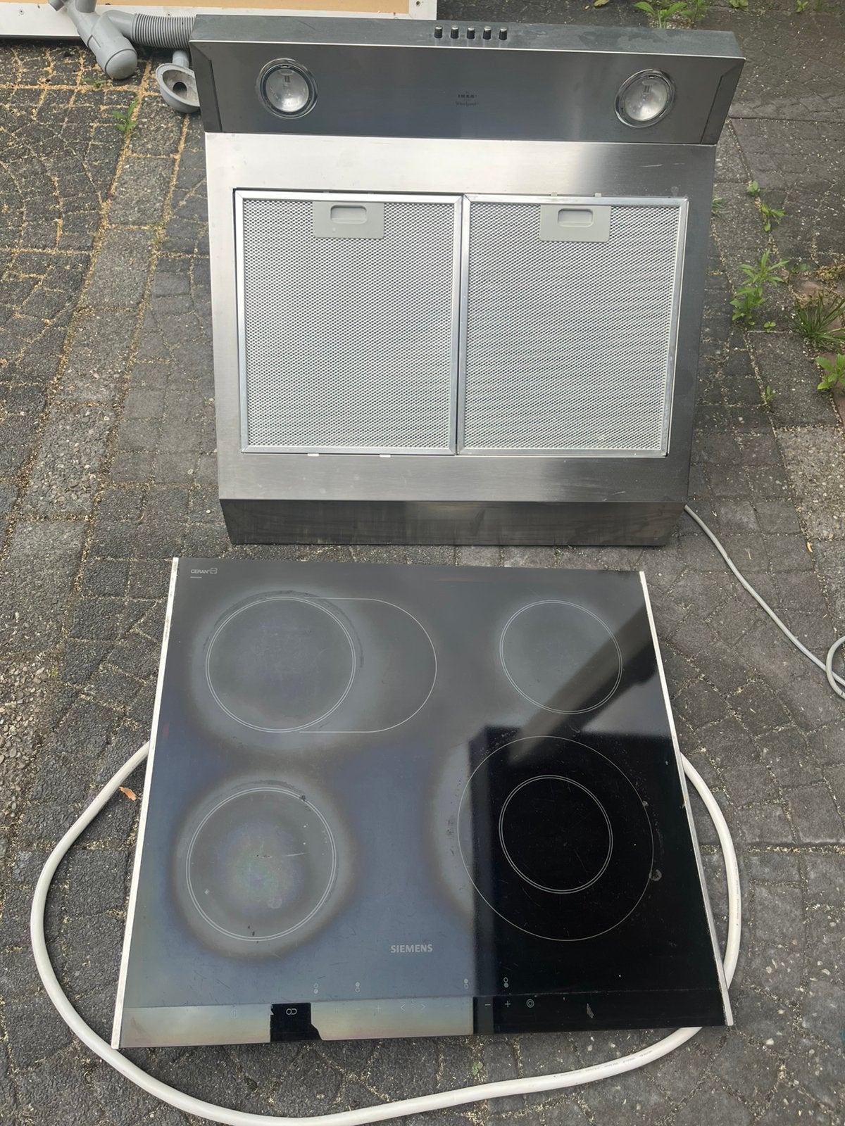 Keramische kookplaat siemens + afzuiging, Ophalen, Keramisch, 4 kookzones, Zo goed als nieuw