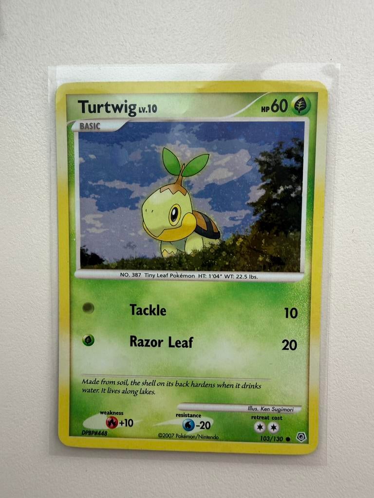Turtwig pokemon kaart, Ophalen of Verzenden, Zo goed als nieuw