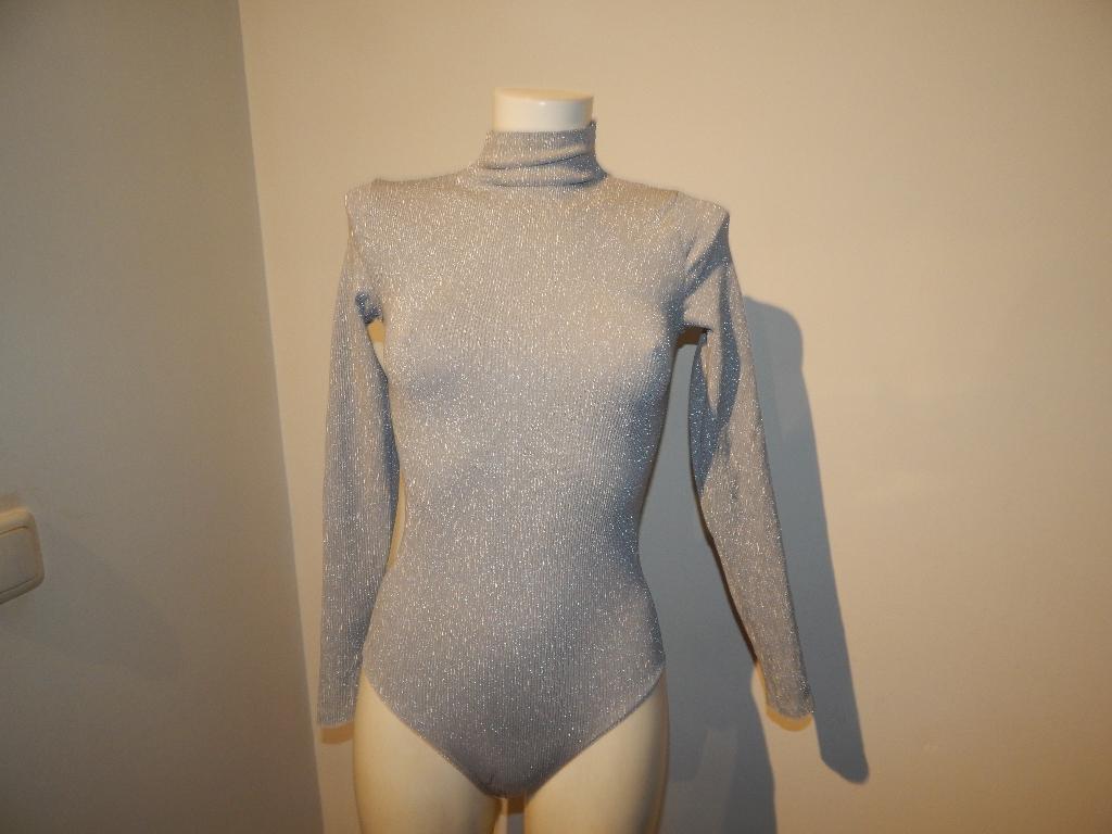 Wolford stretch body zilver glinster kolletje fijn kabeltjeS