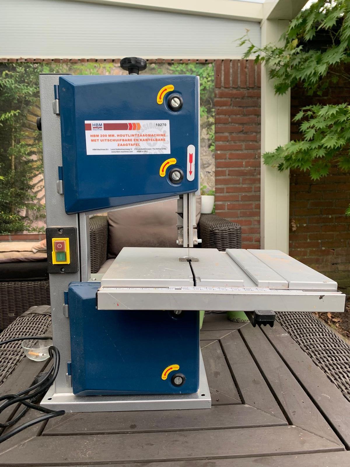 HBM 200 mm houtlintzaagmachine 10270, Ophalen of Verzenden, Zo goed als nieuw, 1200 watt of meer, 70 mm of meer