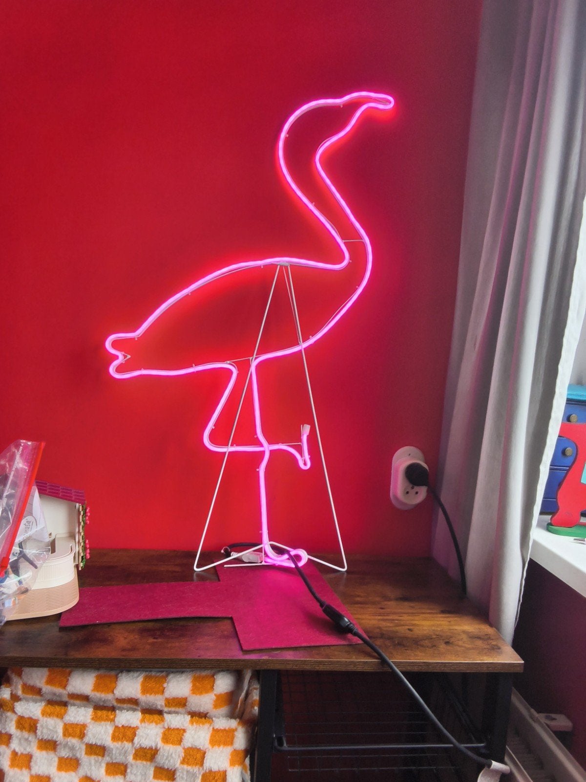 flamingo roze licht zo goed als nieuw, Ophalen, Zo goed als nieuw