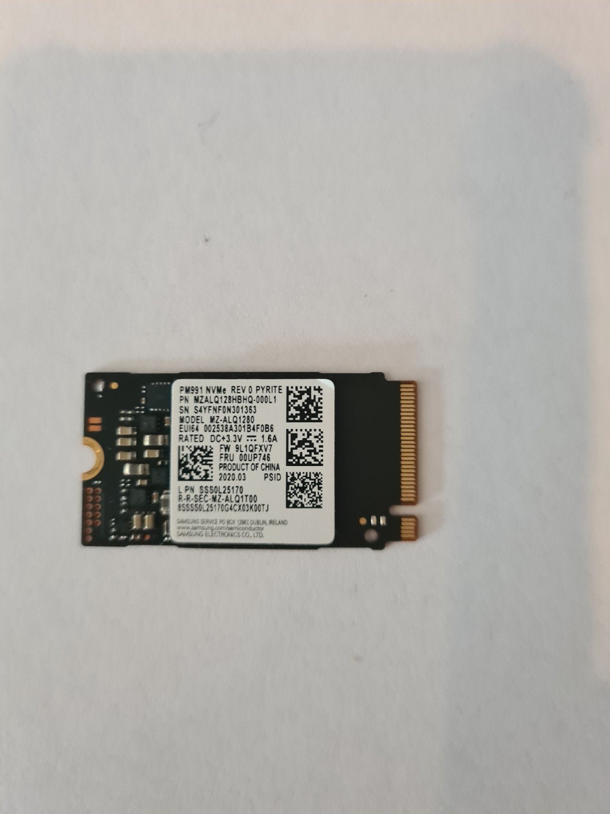 Samsung PM991 NVMe SSD 128GB M.2, Computers en Software, Harde schijven, Server, Ophalen of Verzenden, Samsung, Intern