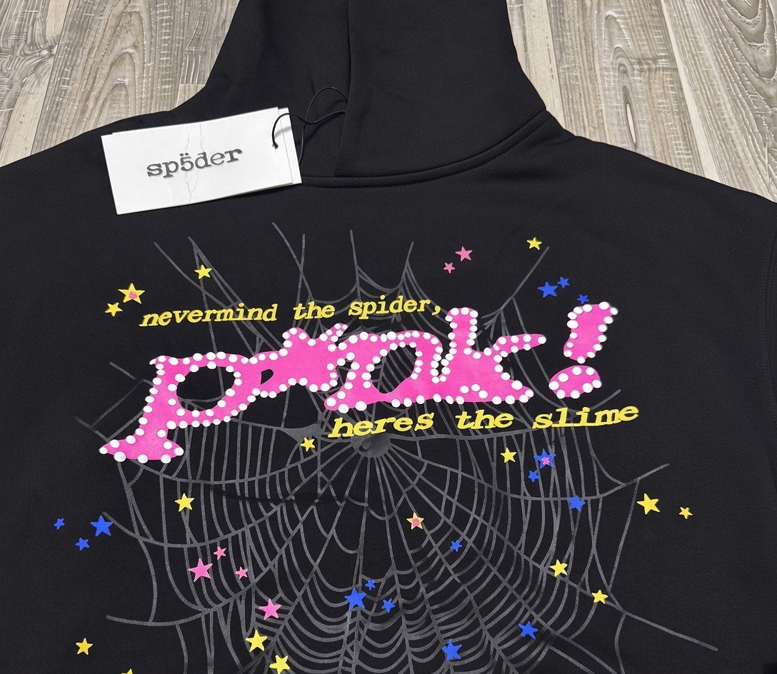 Sp5der Pink Punk Graphic Hoodie – Size L, Kleding | Heren, Ophalen of Verzenden, Nieuw, Maat 52/54 (L), Zwart