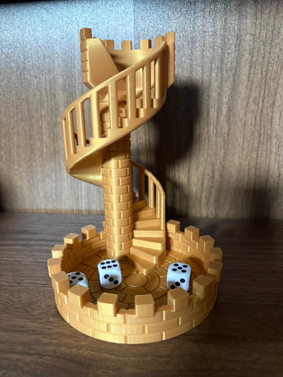 Dobbelstenen toren - Gouden Kasteel Dice Tower PLA, Een of twee spelers, Verzenden, Nieuw