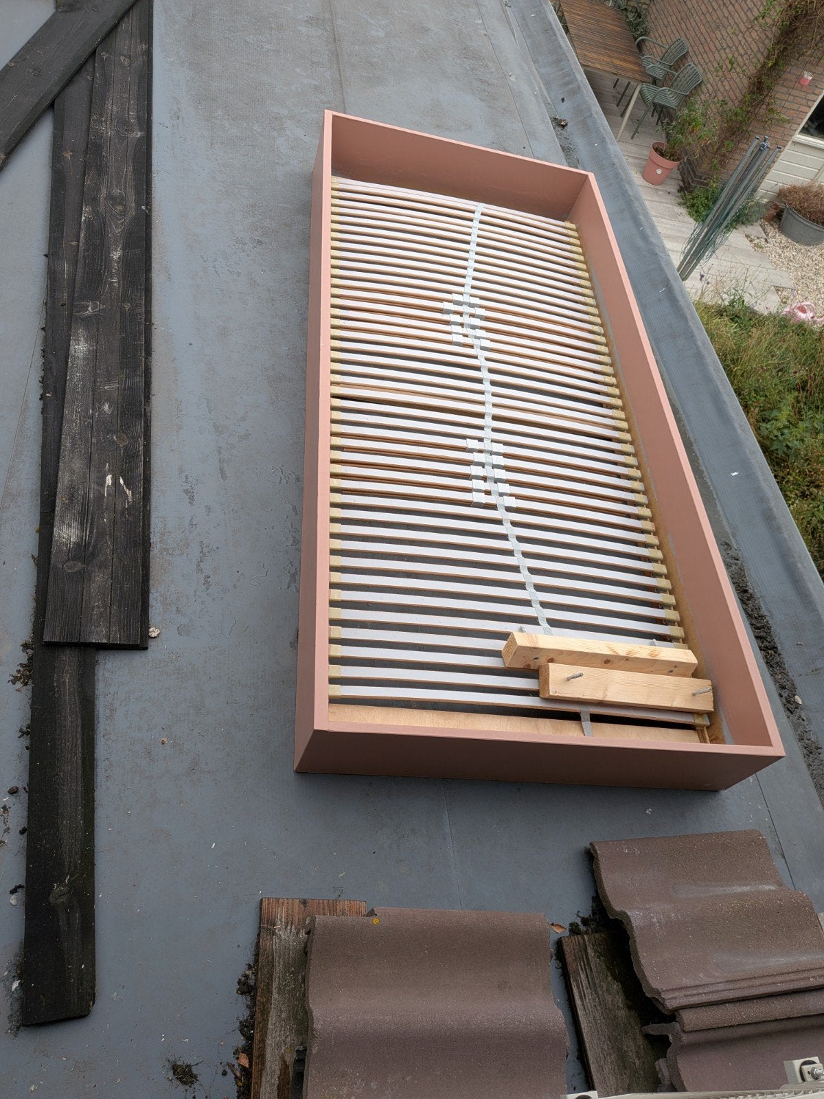 Bedombouw Roze 90x210, Ophalen, Gebruikt, 90 cm, 210 cm