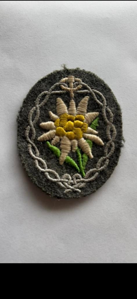 WW2  Duitse Gebirgsjäger ärmel Edelweiss, Ophalen of Verzenden, Landmacht, Duitsland, Embleem of Badge