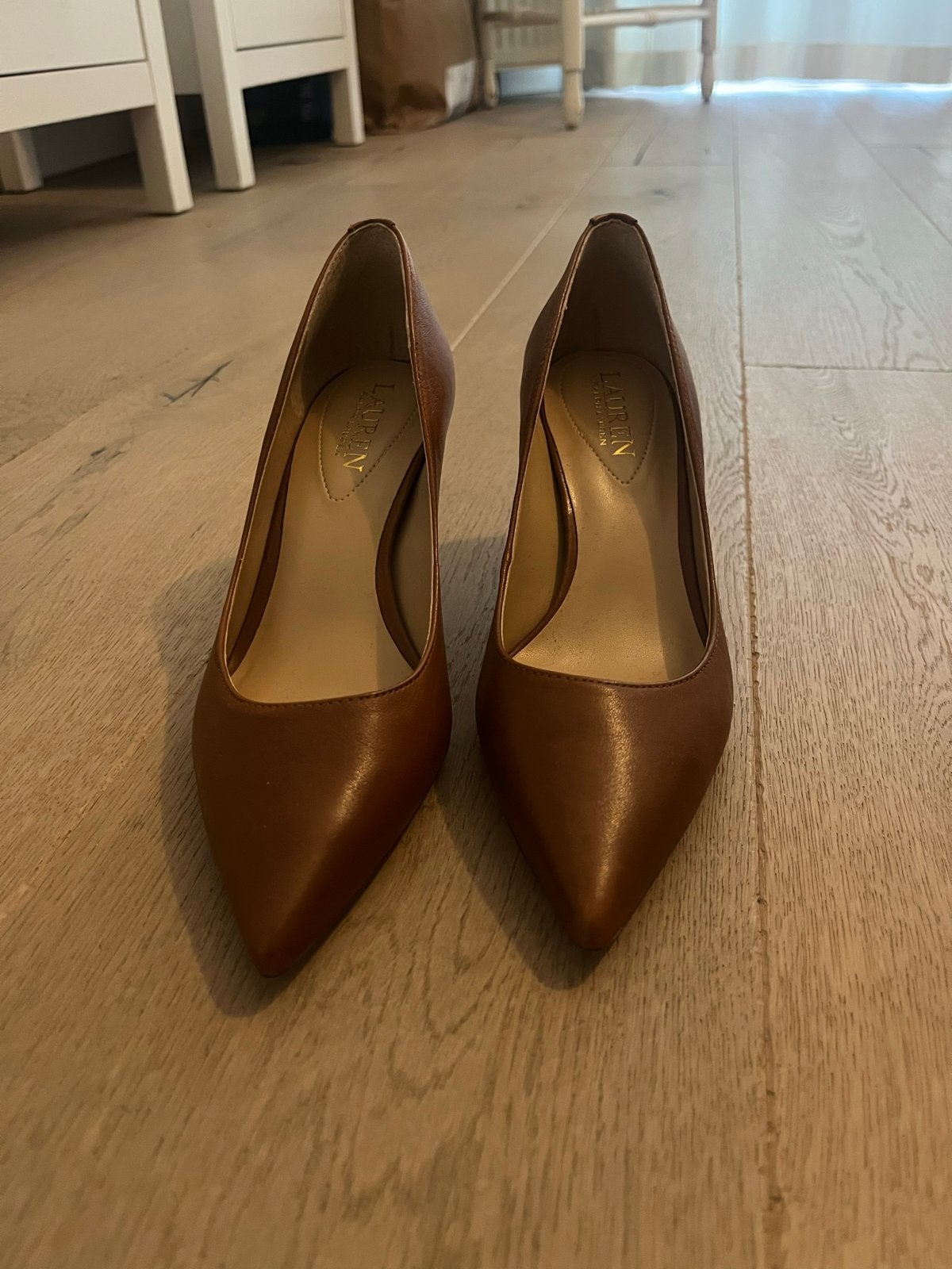 Ralph Lauren bruine pumps, maat 35.5, Ophalen of Verzenden, Zo goed als nieuw, Bruin, Pumps