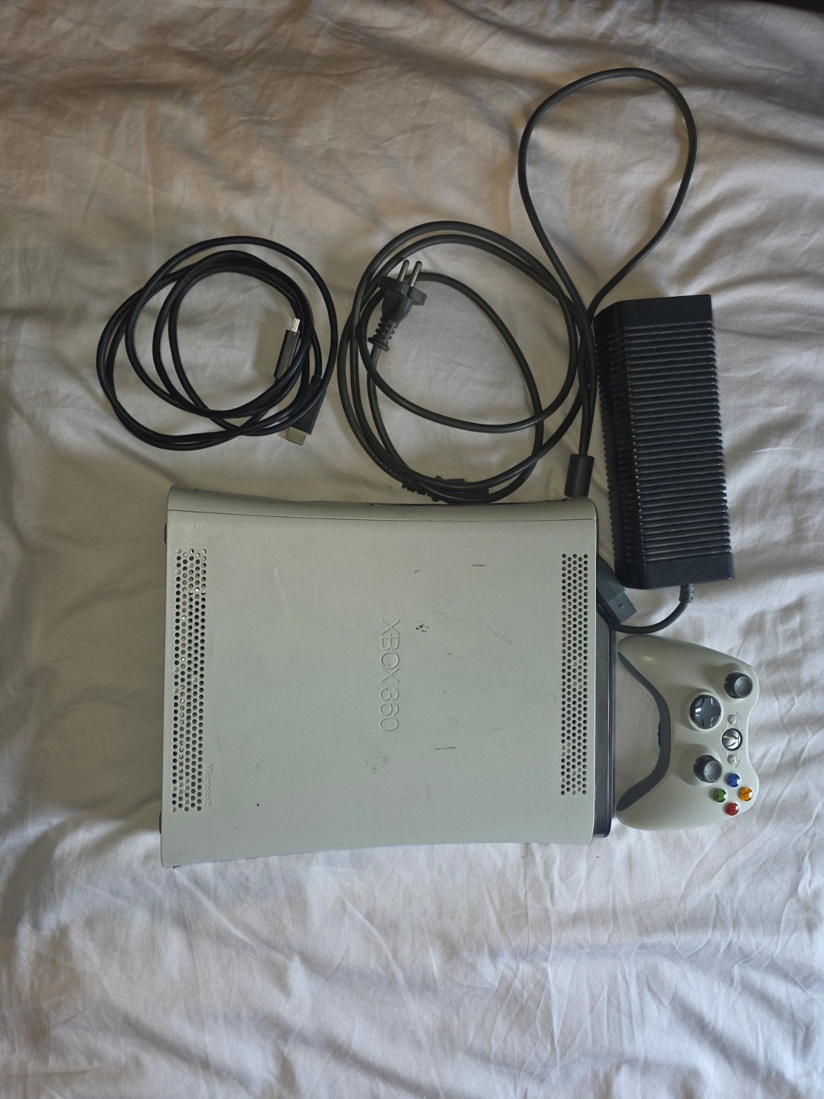 Xbox 360 Fat (120 GB) + 11 games, Spelcomputers en Games, Spelcomputers | Xbox 360, 360 Pro of Premium, Ophalen of Verzenden, Met 1 controller