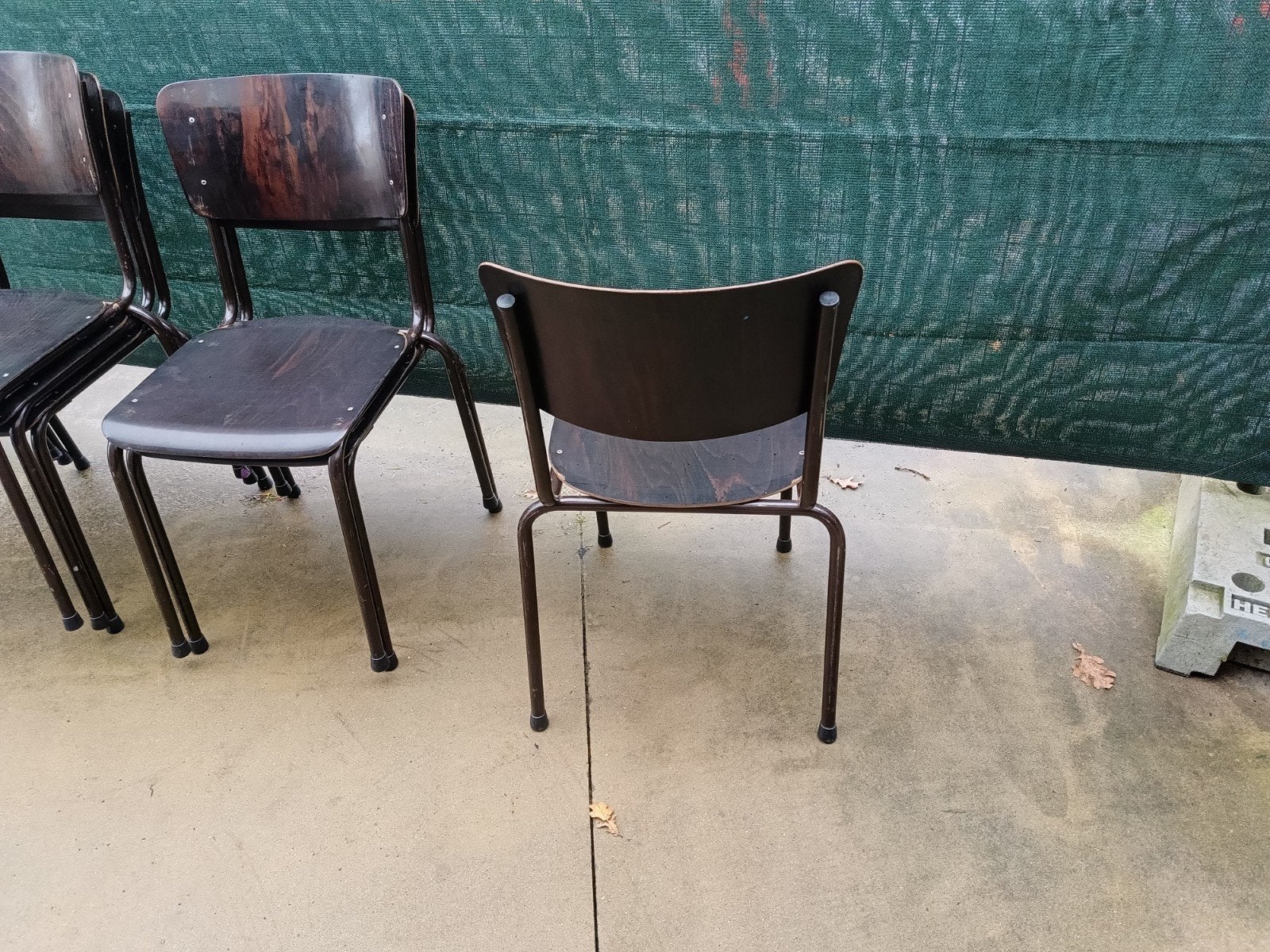 9 stapelbare Galvanitas stoelen, schoolstoelen, Ophalen, Gebruikt, Vijf, Zes of meer stoelen