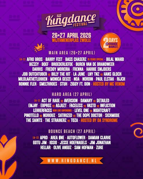Kingdance 2026 Weekender Ticket 26 en 27 April, Tickets en Kaartjes, Evenementen en Festivals, Eén persoon