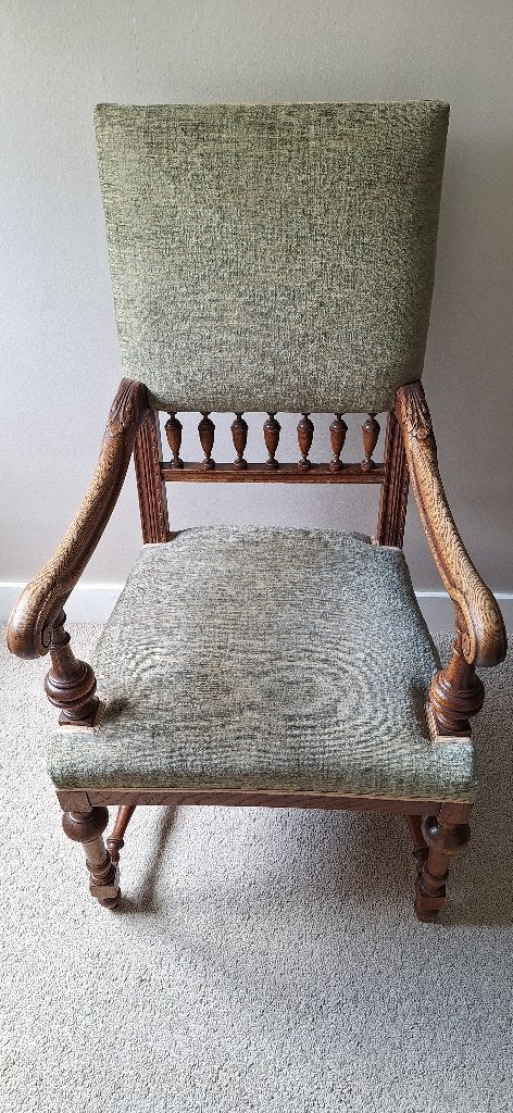 Antieke ridderstoel, Antiek en Kunst, Antiek | Meubels | Stoelen en Banken, Ophalen