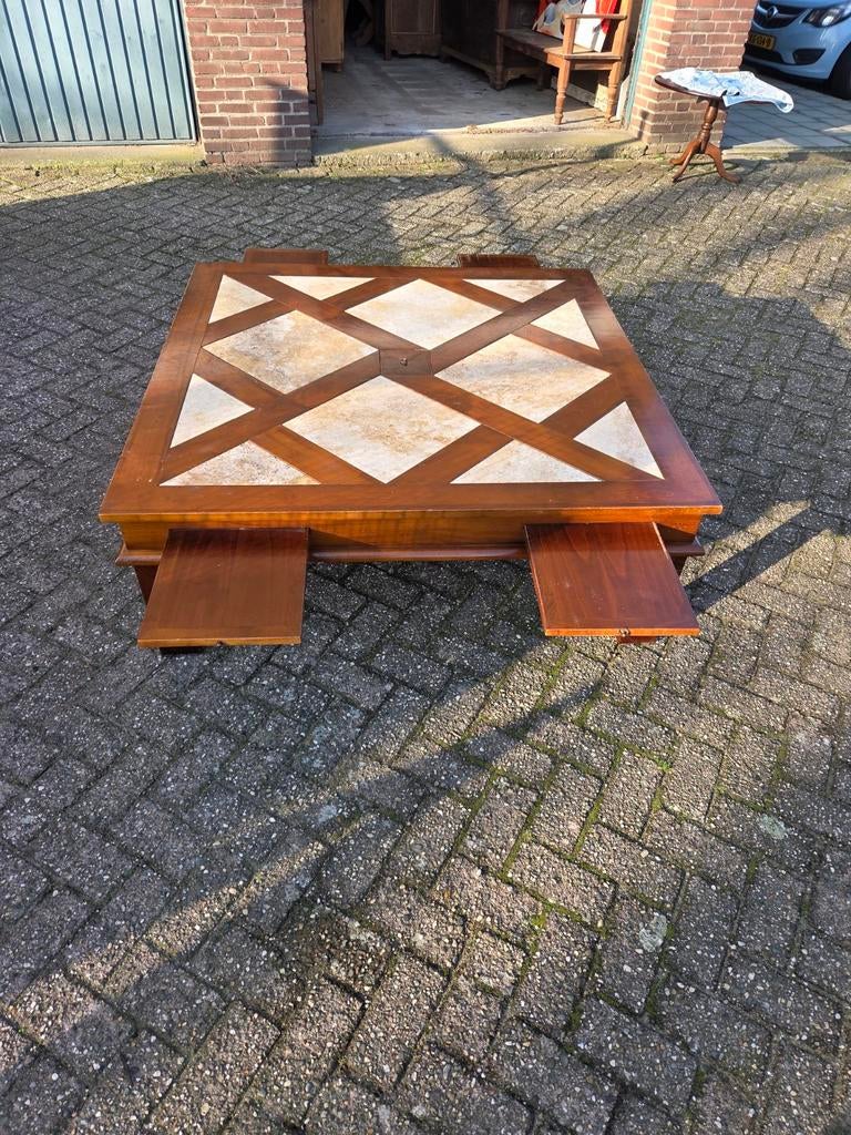 Design salontafel, Ophalen, 100 tot 150 cm, 50 tot 100 cm, Kersenhout
