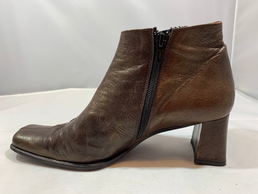 Roberto d'Angelo, maat 38,5. Vintage enkellaarsjes in brons, Bruin, Verzenden, Lage of Enkellaarzen, Roberto d'Angelo