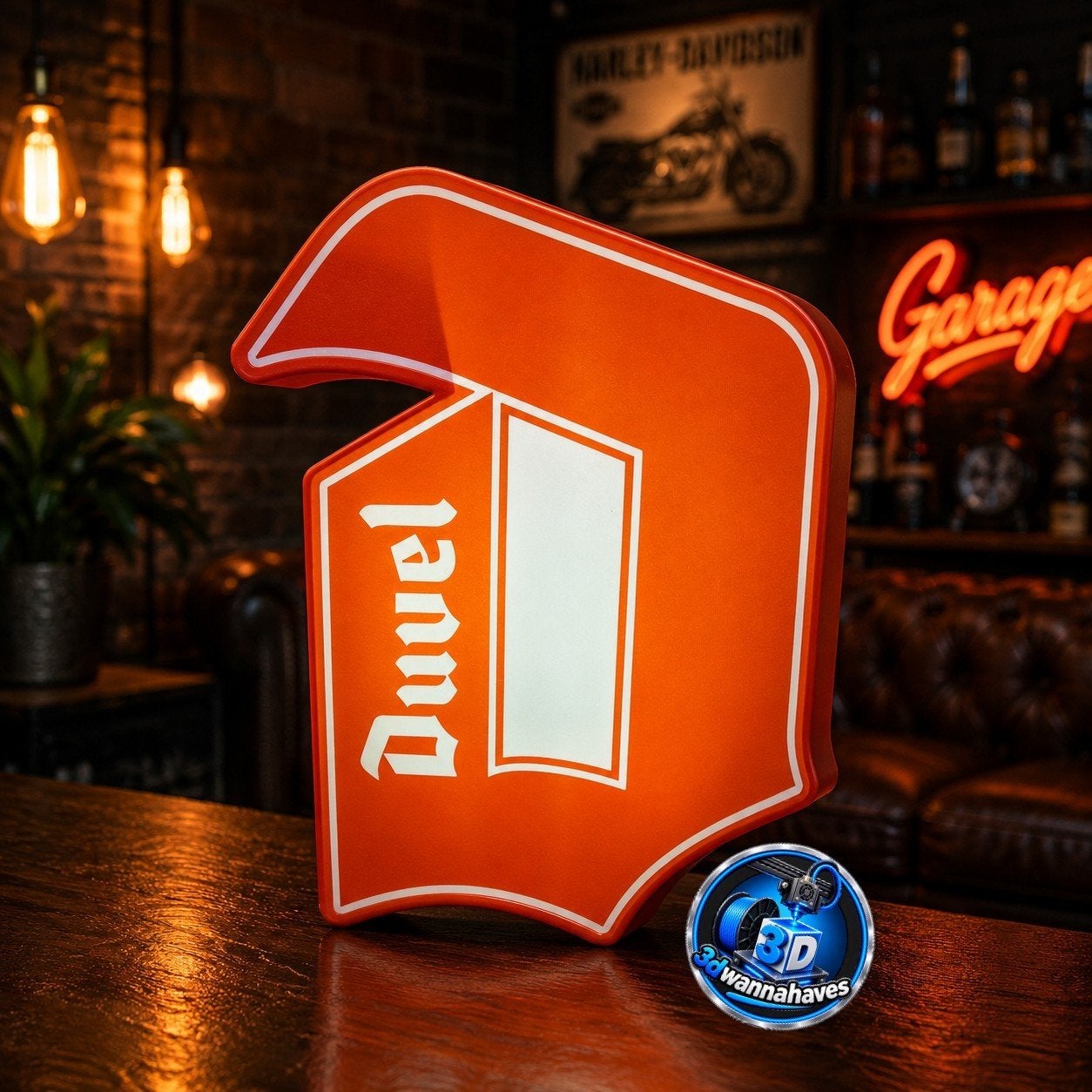 Duvel LED lichtbak - Perfect voor mancave of bar, Ophalen of Verzenden, Nieuw, Lichtbak of (neon) lamp