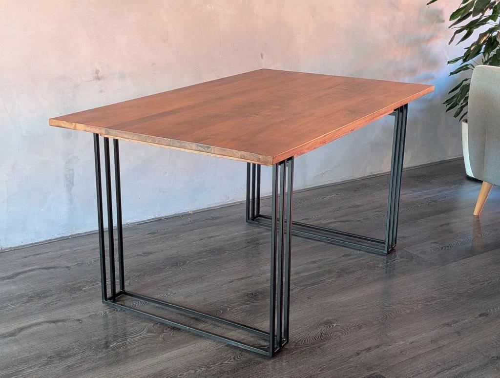Mango Hout Eettafel, Ophalen, 50 tot 100 cm, Zo goed als nieuw, 150 tot 200 cm