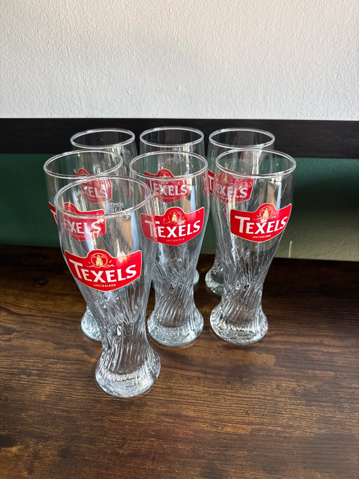 7 Texels bierglazen - Specialbier, Ophalen, Zo goed als nieuw, Glas