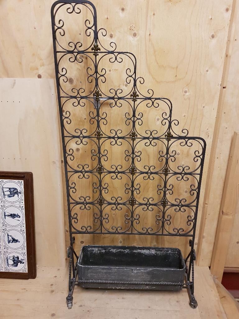 vintage brocante roomdivider kamerscherm smeedijzer, Ophalen, Gebruikt