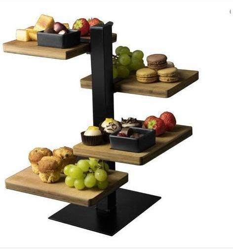Gusta - Serveertoren - 4 bamboe planken, Ophalen, Zo goed als nieuw, Overige modellen