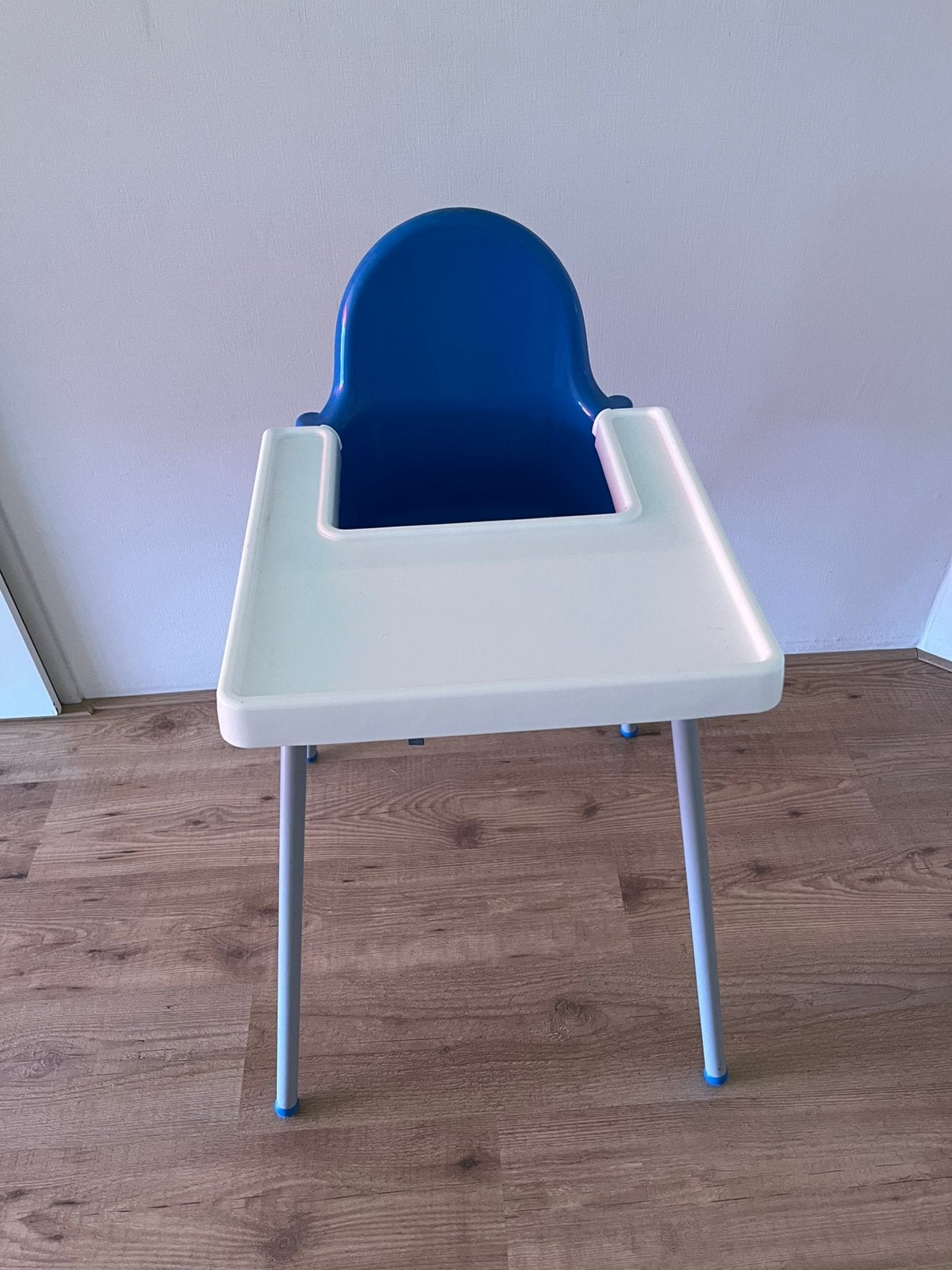 Ikea blauwe kinderstoel Antilop., Ophalen, Zo goed als nieuw, Overige typen, Gordel(s)