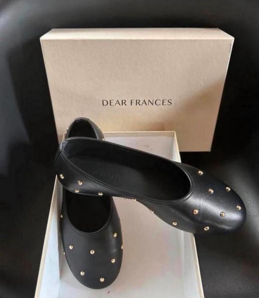 Dear Francis ballerina’s gouden studs 39 by Pauw € 520,00, Zwart, Zo goed als nieuw, Ballerina's, Ophalen of Verzenden